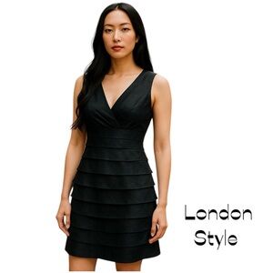 London Style Metallic Black Dress NWT Size 10